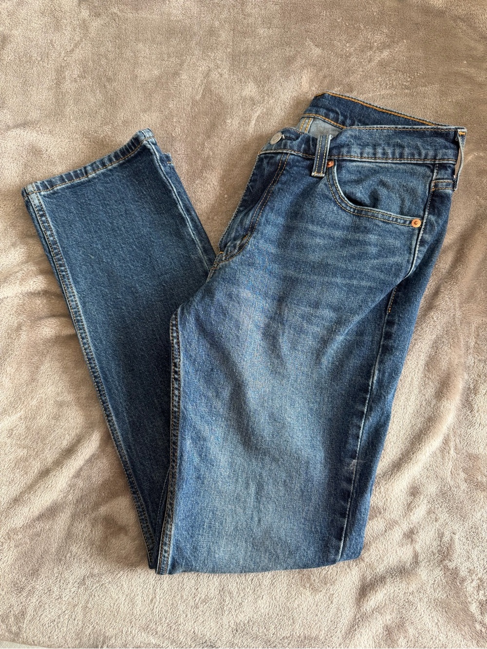 Levi's Men's Straight Fit Blue Denim Jeans